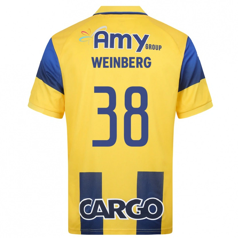 Danxen Mujer Camiseta Idan Weinberg #38 Amarillo Marino 1ª Equipación 2025/26 La Camisa