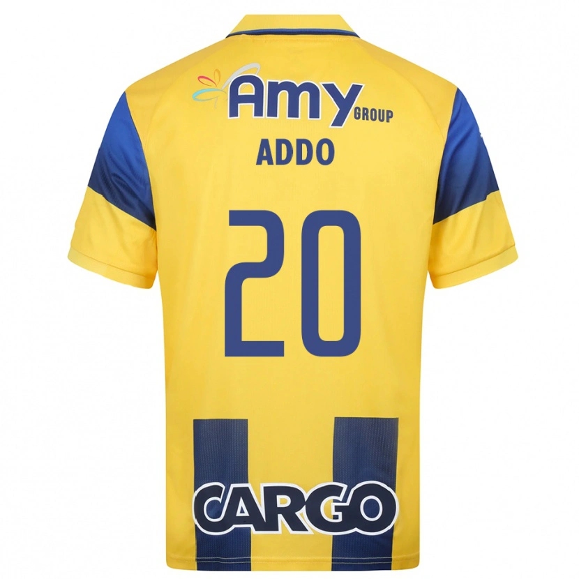 Danxen Mujer Camiseta Henry Addo #20 Amarillo Marino 1ª Equipación 2025/26 La Camisa