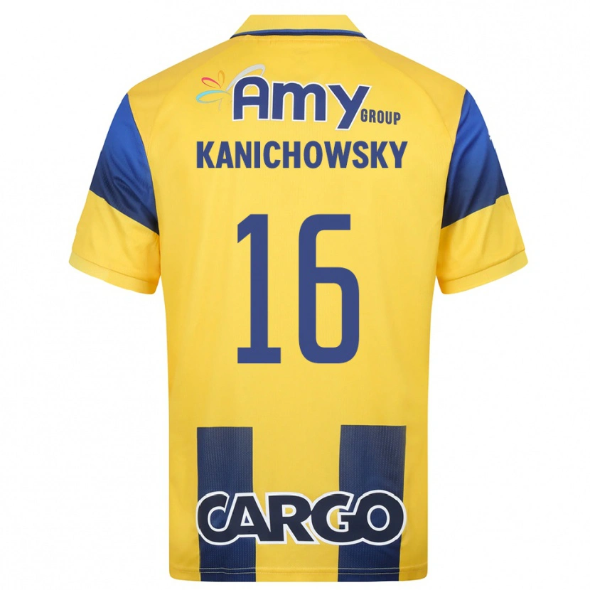 Danxen Mujer Camiseta Gabi Kanichowsky #16 Amarillo Marino 1ª Equipación 2025/26 La Camisa