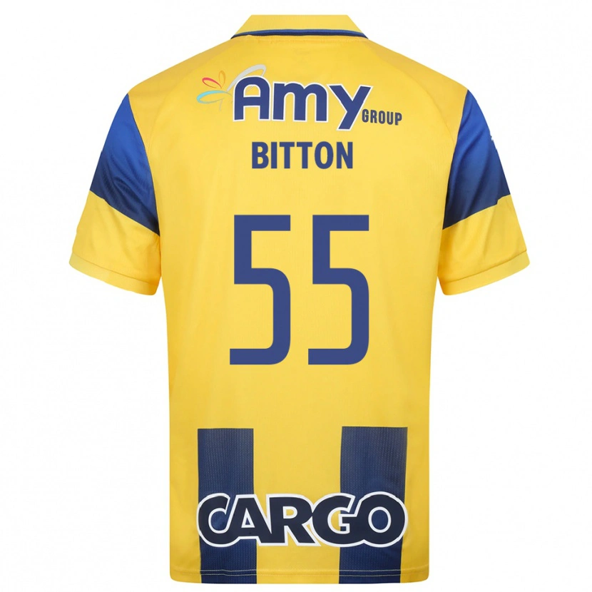 Danxen Mujer Camiseta Nir Bitton #55 Amarillo Marino 1ª Equipación 2025/26 La Camisa