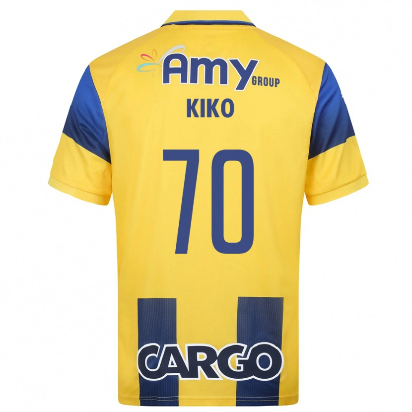 Danxen Mujer Camiseta Kiko Bondoso #70 Amarillo Marino 1ª Equipación 2025/26 La Camisa