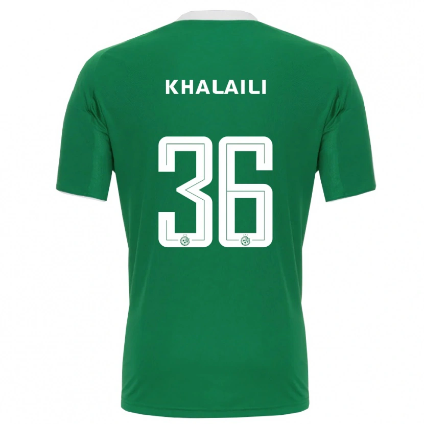 Danxen Mujer Camiseta Iyad Khalaili #36 Verde Blanco 1ª Equipación 2025/26 La Camisa