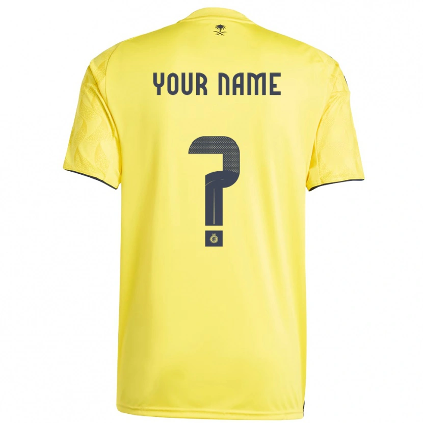 Danxen Mujer Camiseta Su Nombre #0 Amarillo Negro 1ª Equipación 2025/26 La Camisa