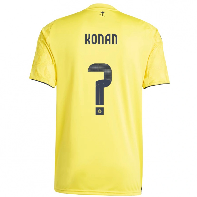Danxen Mujer Camiseta Ghislain Konan #0 Amarillo Negro 1ª Equipación 2025/26 La Camisa