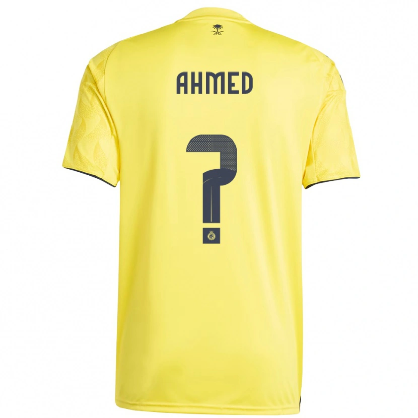 Danxen Mujer Camiseta Al Anood Ahmed #0 Amarillo Negro 1ª Equipación 2025/26 La Camisa