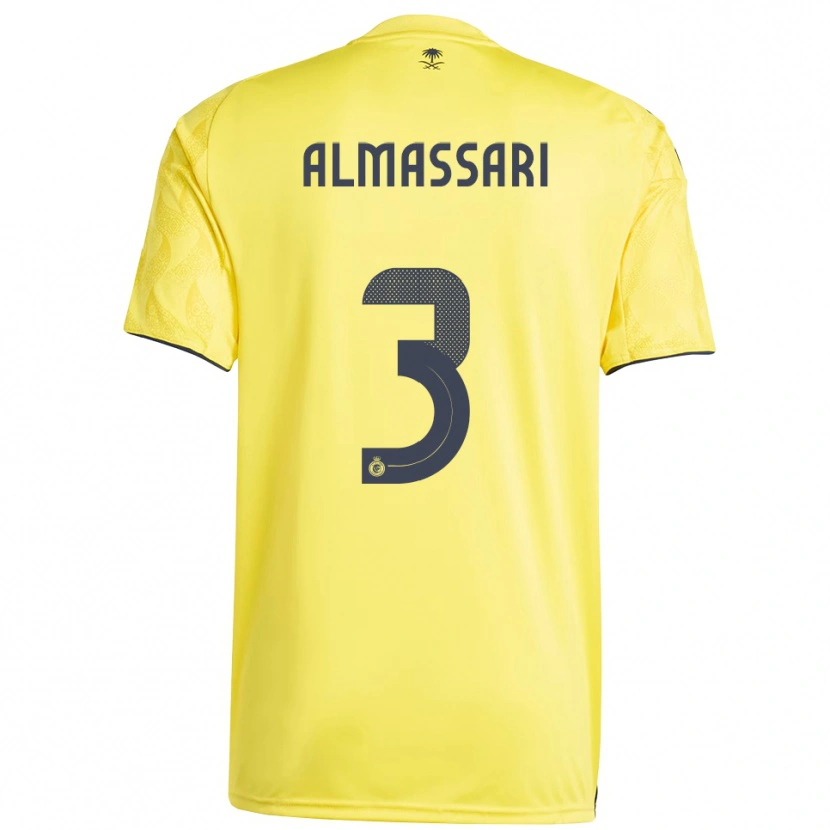 Danxen Mujer Camiseta Wadha Almassari #3 Amarillo Negro 1ª Equipación 2025/26 La Camisa