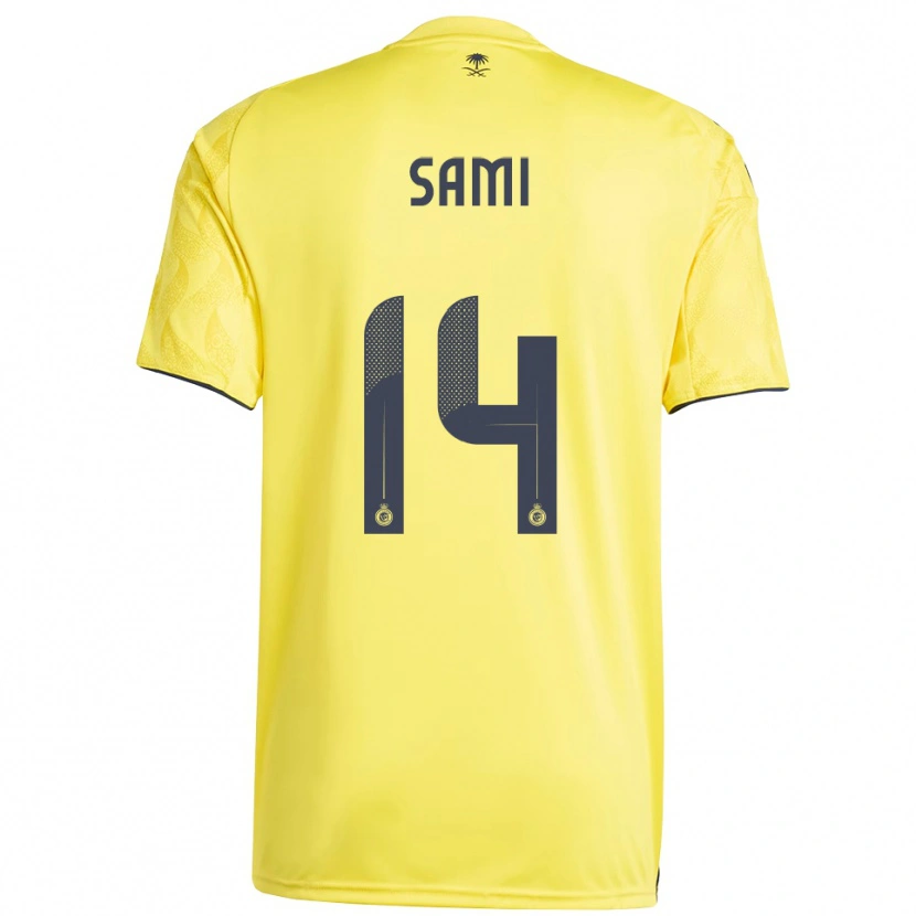 Danxen Mujer Camiseta Sami Al-Najei #14 Amarillo Negro 1ª Equipación 2025/26 La Camisa
