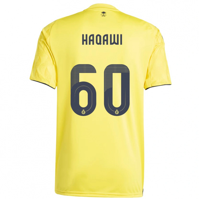 Danxen Mujer Camiseta Saad Haqawi #60 Amarillo Negro 1ª Equipación 2025/26 La Camisa