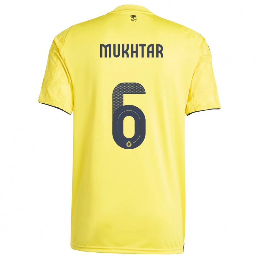 Danxen Mujer Camiseta Mukhtar Ali #6 Amarillo Negro 1ª Equipación 2025/26 La Camisa