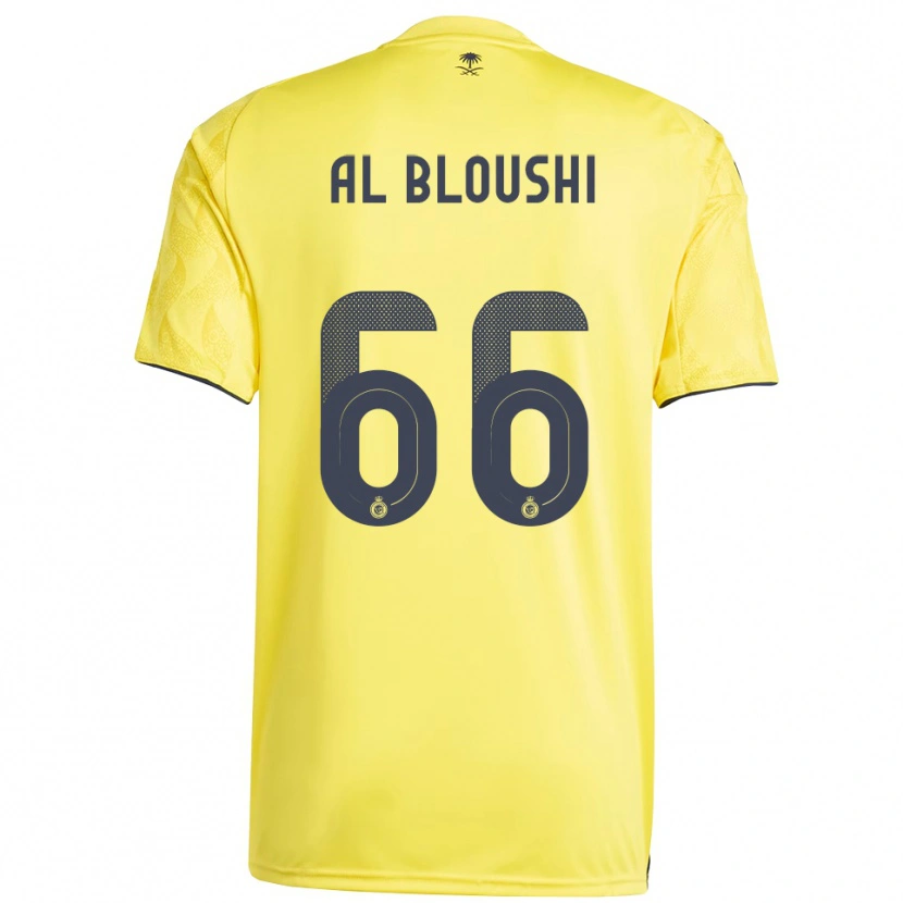 Danxen Mujer Camiseta Reem Al-Bloushi #66 Amarillo Negro 1ª Equipación 2025/26 La Camisa