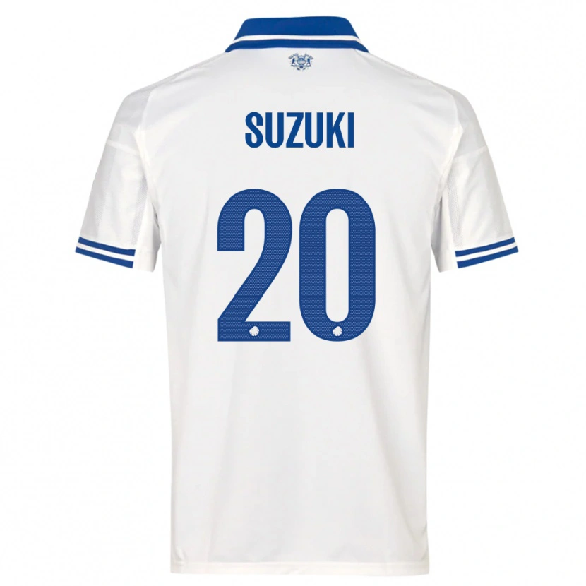 Danxen Mujer Camiseta Junnosuke Suzuki #20 Blanco Azul 1ª Equipación 2025/26 La Camisa