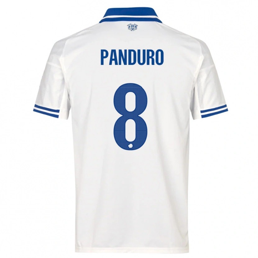 Danxen Mujer Camiseta Tristan Panduro #8 Blanco Azul 1ª Equipación 2025/26 La Camisa