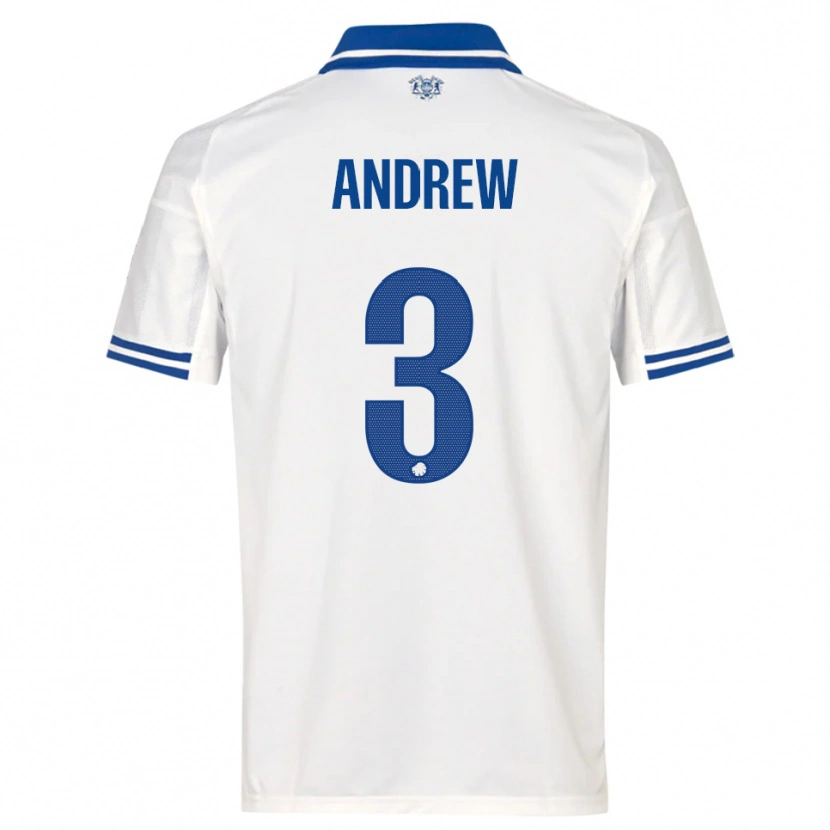 Danxen Mujer Camiseta Tristan Andrew #3 Blanco Azul 1ª Equipación 2025/26 La Camisa