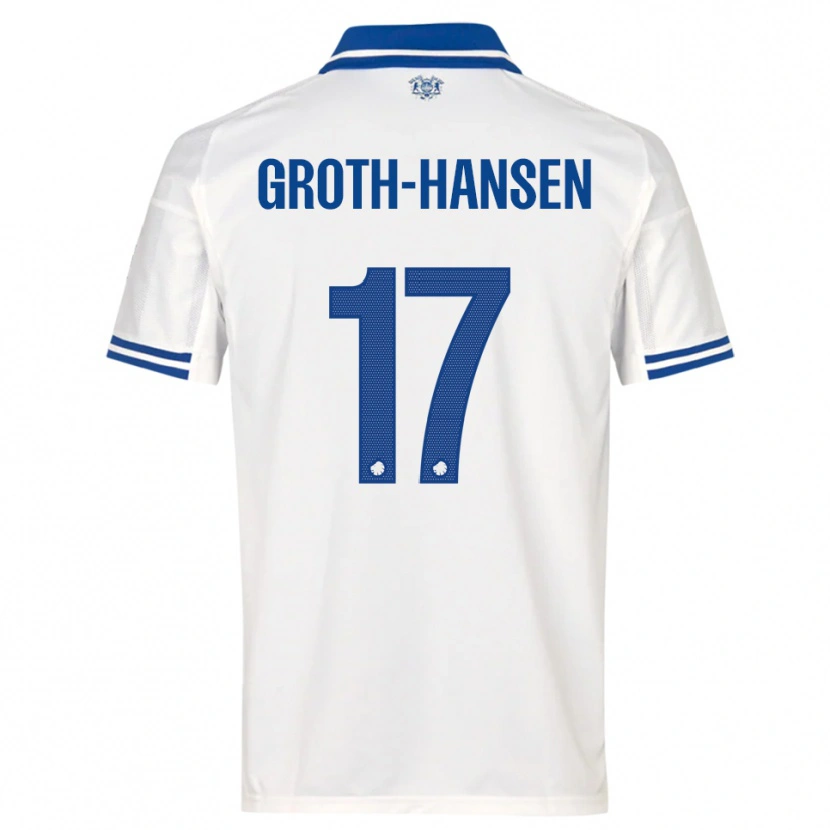 Danxen Mujer Camiseta Paula Groth-Hansen #17 Blanco Azul 1ª Equipación 2025/26 La Camisa