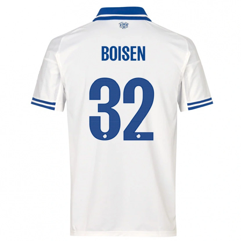 Danxen Mujer Camiseta Frederikke Boisen #32 Blanco Azul 1ª Equipación 2025/26 La Camisa