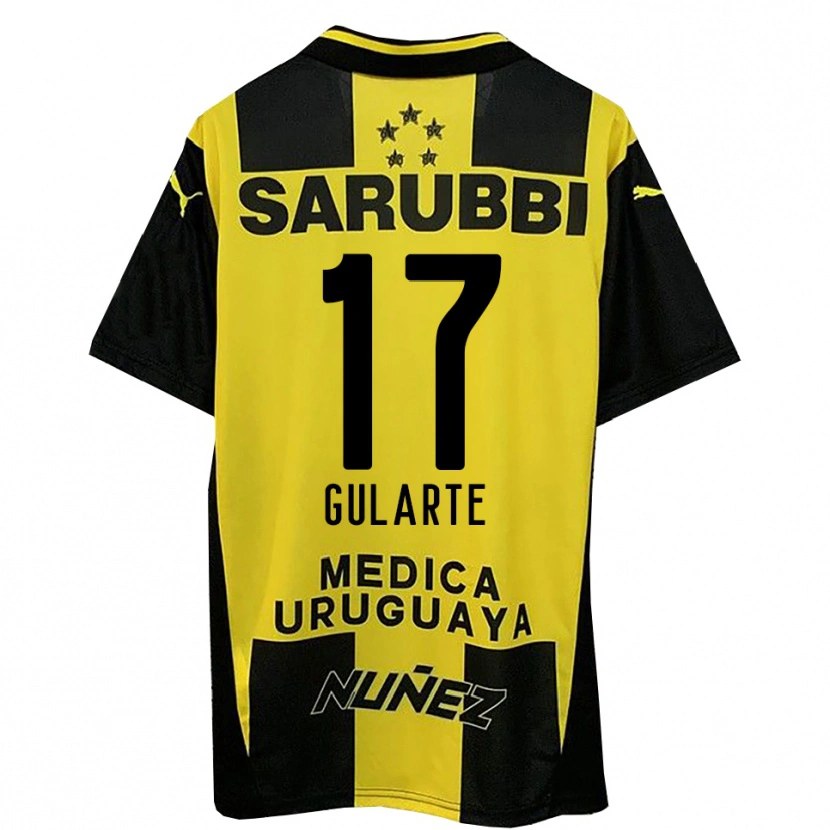 Danxen Mujer Camiseta Emanuel Gularte #17 Amarillo Negro 1ª Equipación 2025/26 La Camisa