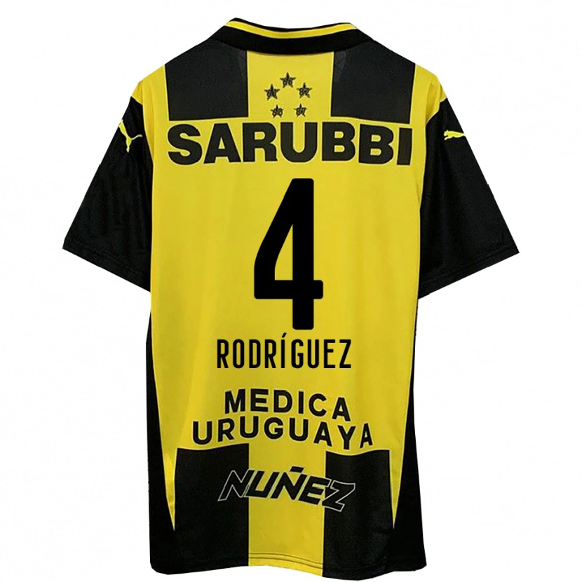Danxen Mujer Camiseta Guzmán Rodríguez #4 Amarillo Negro 1ª Equipación 2025/26 La Camisa