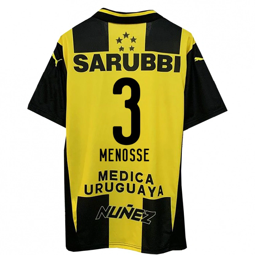 Danxen Mujer Camiseta Hernán Menosse #3 Amarillo Negro 1ª Equipación 2025/26 La Camisa