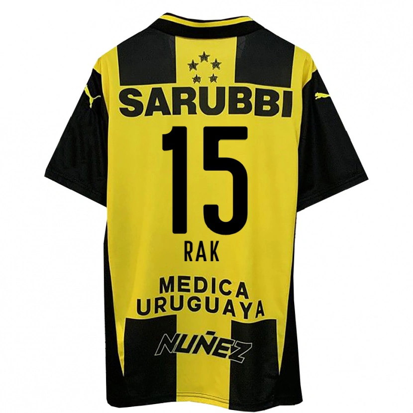 Danxen Mujer Camiseta Yonatthan Rak #15 Amarillo Negro 1ª Equipación 2025/26 La Camisa