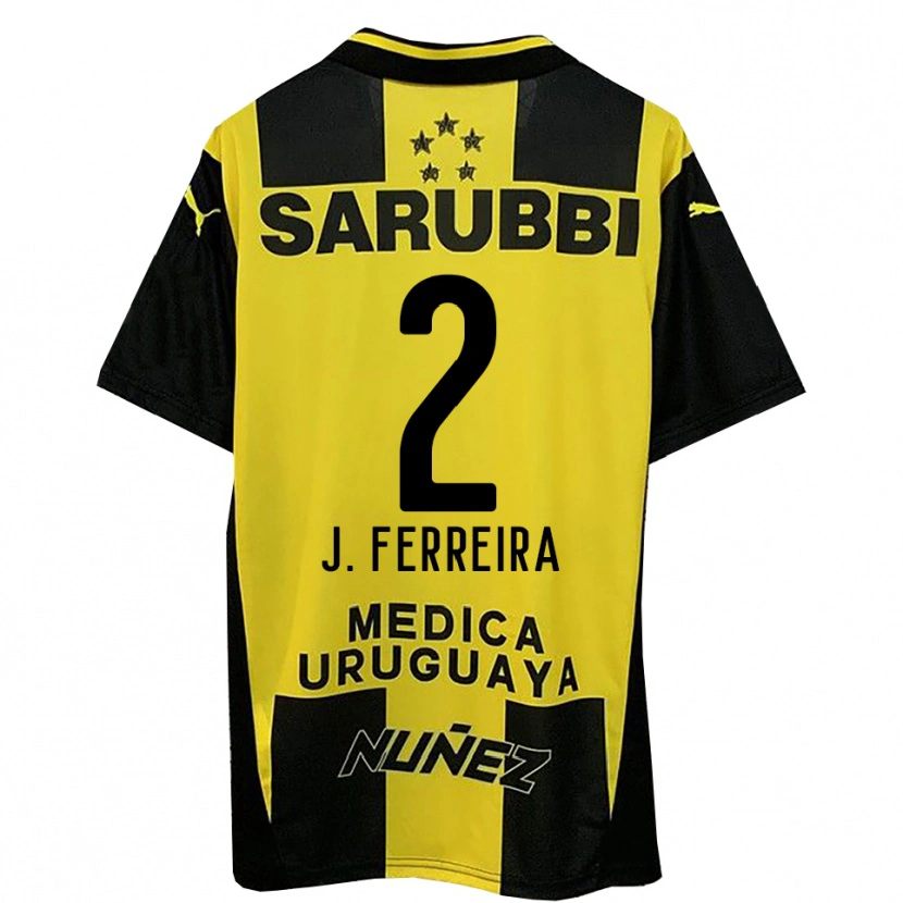 Danxen Mujer Camiseta Joaquín Ferreira #2 Amarillo Negro 1ª Equipación 2025/26 La Camisa
