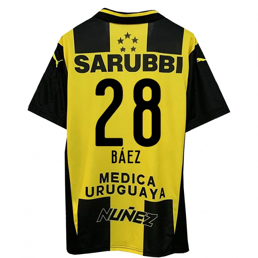 Danxen Mujer Camiseta Jaime Báez #28 Amarillo Negro 1ª Equipación 2025/26 La Camisa