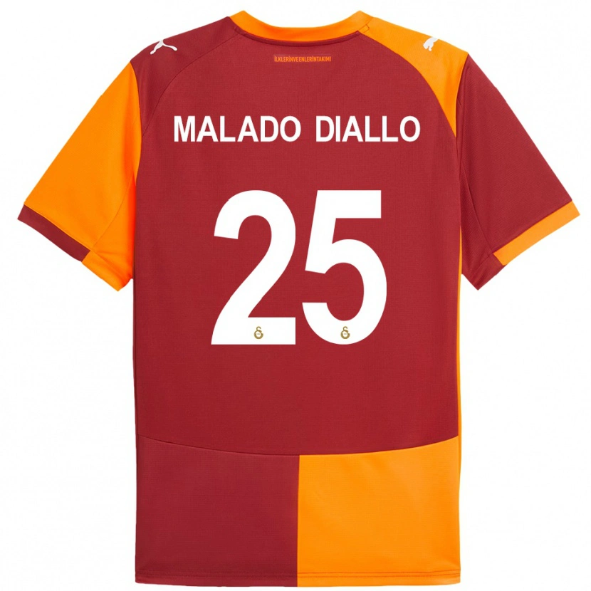 Danxen Mujer Camiseta Hapsatou Malado Diallo #25 Rojo Naranja 1ª Equipación 2025/26 La Camisa
