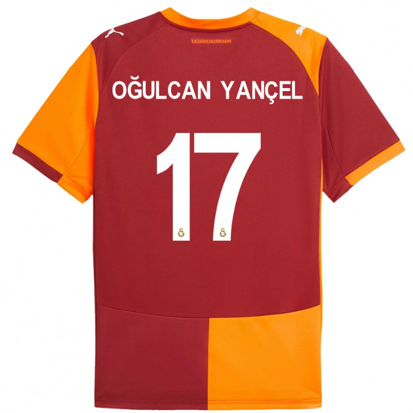 Danxen Mujer Camiseta Necati Oğulcan Yançel #17 Rojo Naranja 1ª Equipación 2025/26 La Camisa