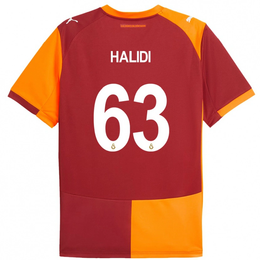 Danxen Mujer Camiseta İsa Halidi #63 Rojo Naranja 1ª Equipación 2025/26 La Camisa