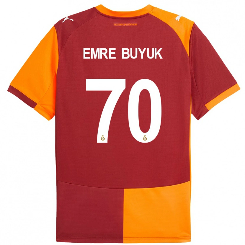Danxen Mujer Camiseta Enes Emre Büyük #70 Rojo Naranja 1ª Equipación 2025/26 La Camisa