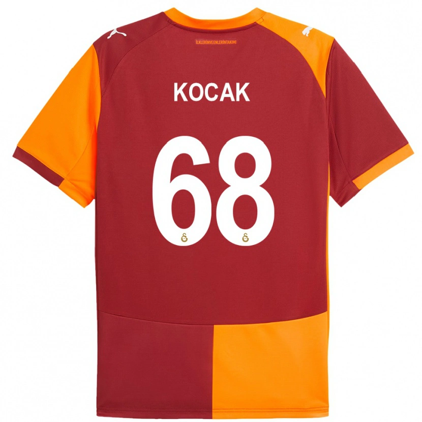 Danxen Mujer Camiseta Furkan Koçak #68 Rojo Naranja 1ª Equipación 2025/26 La Camisa