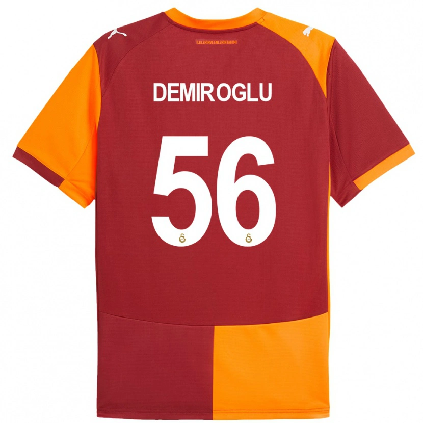 Danxen Mujer Camiseta Baran Demiroğlu #56 Rojo Naranja 1ª Equipación 2025/26 La Camisa