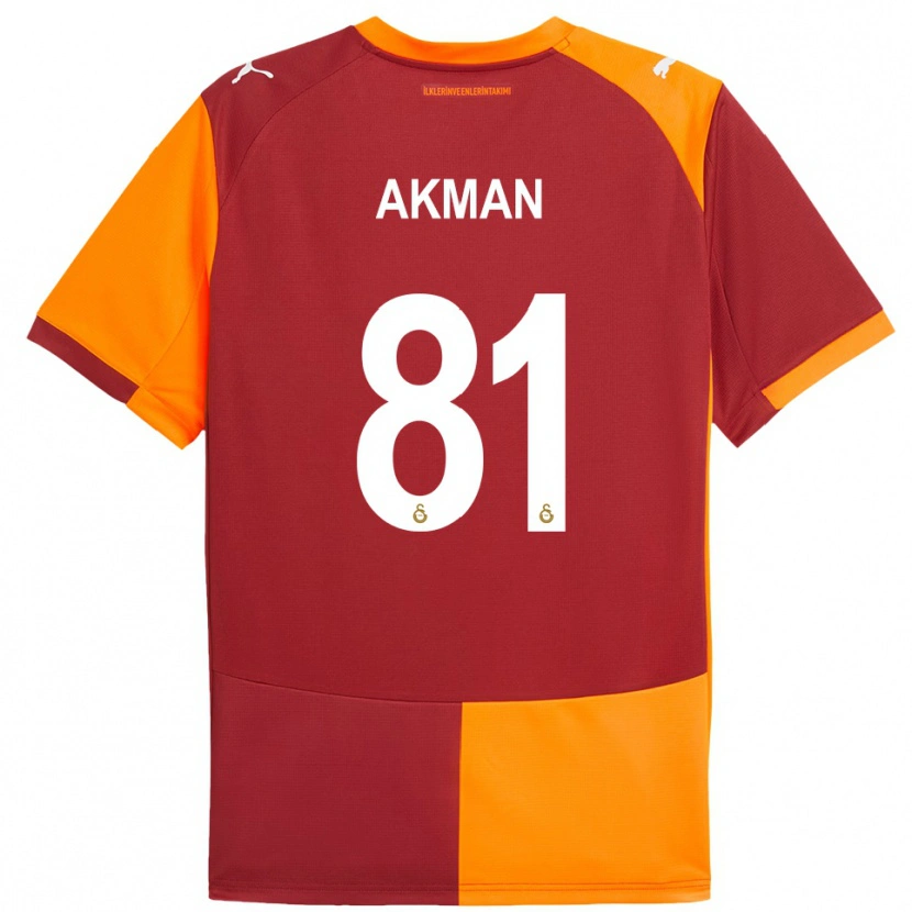 Danxen Mujer Camiseta Hamza Akman #81 Rojo Naranja 1ª Equipación 2025/26 La Camisa