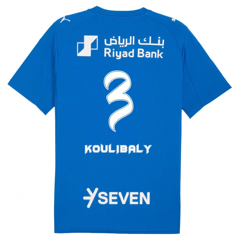 Danxen Mujer Camiseta Kalidou Koulibaly #3 Azul Blanco 1ª Equipación 2025/26 La Camisa