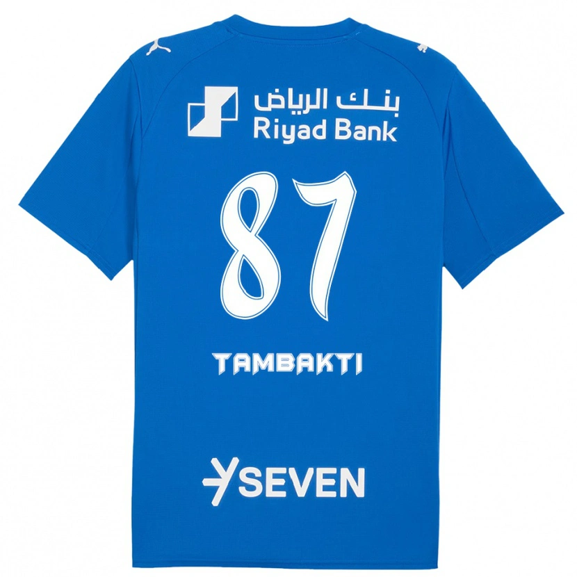 Danxen Mujer Camiseta Hassan Tambakti #87 Azul Blanco 1ª Equipación 2025/26 La Camisa