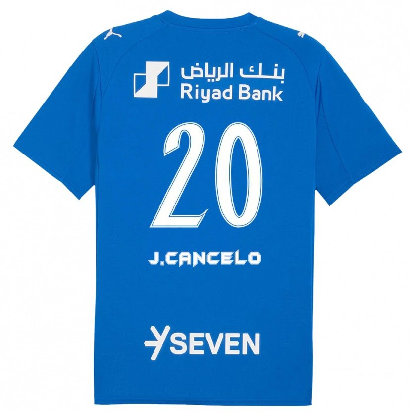 Danxen Mujer Camiseta João Cancelo #20 Azul Blanco 1ª Equipación 2025/26 La Camisa