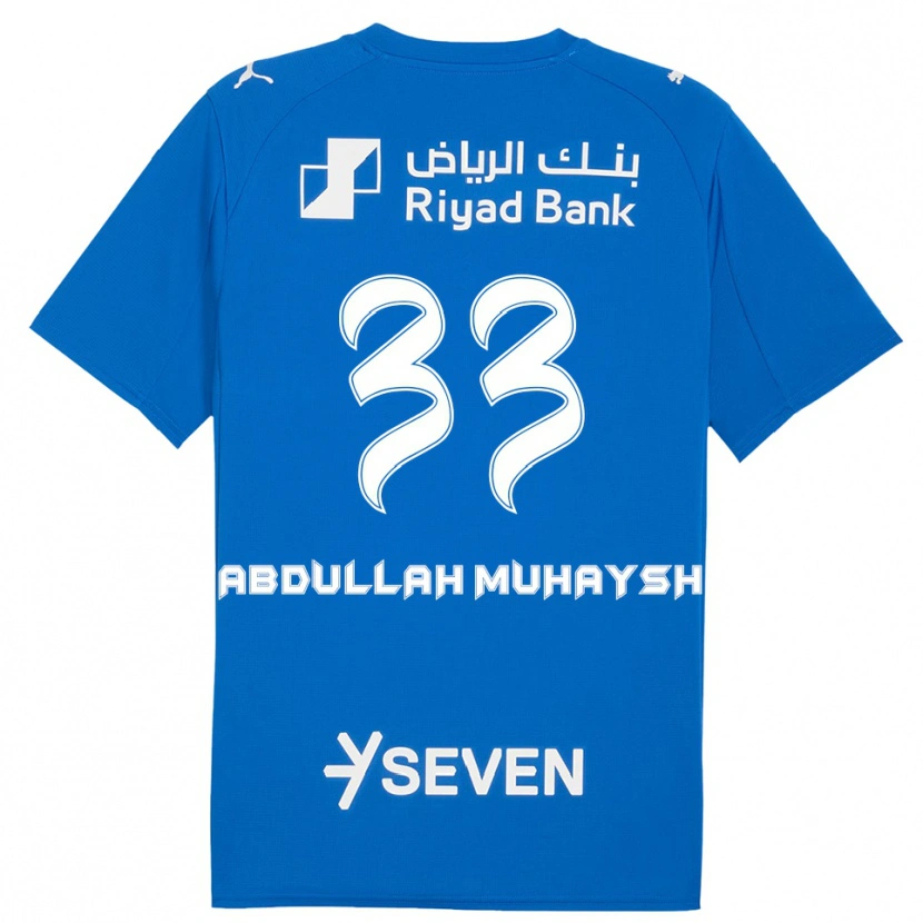 Danxen Mujer Camiseta Mohammed Abdullah Muhaysh #33 Azul Blanco 1ª Equipación 2025/26 La Camisa