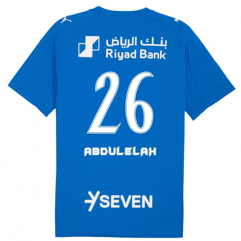 Danxen Mujer Camiseta Abdulelah Al-Malki #26 Azul Blanco 1ª Equipación 2025/26 La Camisa