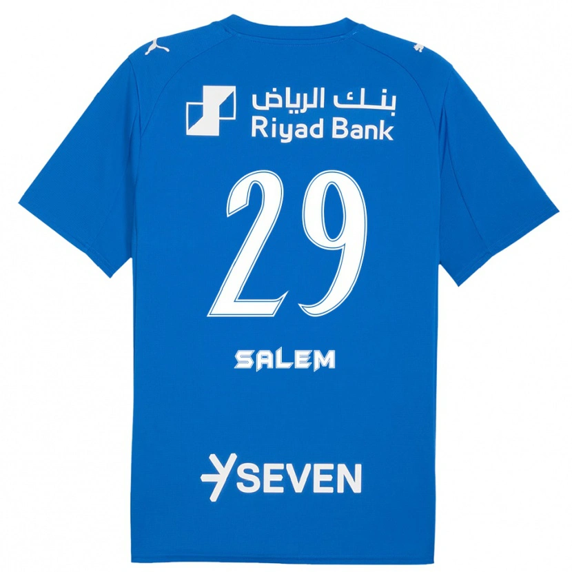 Danxen Mujer Camiseta Salem Al-Dawsari #29 Azul Blanco 1ª Equipación 2025/26 La Camisa