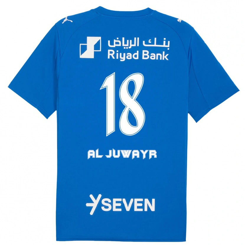 Danxen Mujer Camiseta Musab Al-Juwayr #18 Azul Blanco 1ª Equipación 2025/26 La Camisa