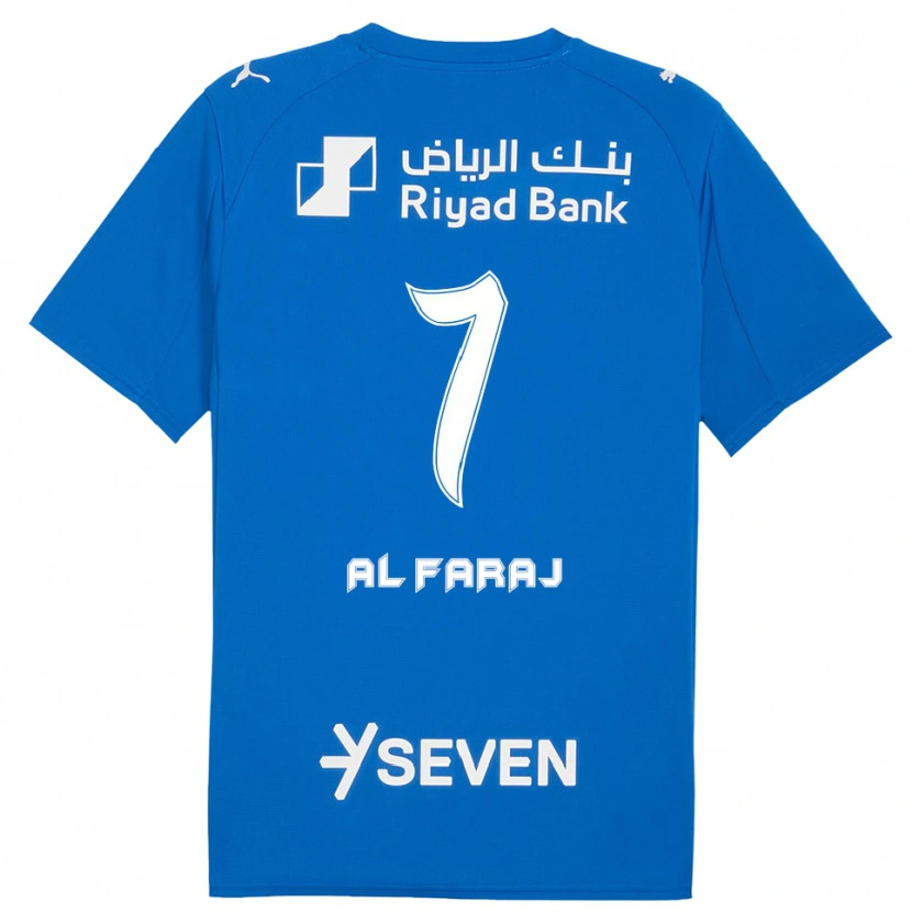 Danxen Mujer Camiseta Salman Al-Faraj #7 Azul Blanco 1ª Equipación 2025/26 La Camisa