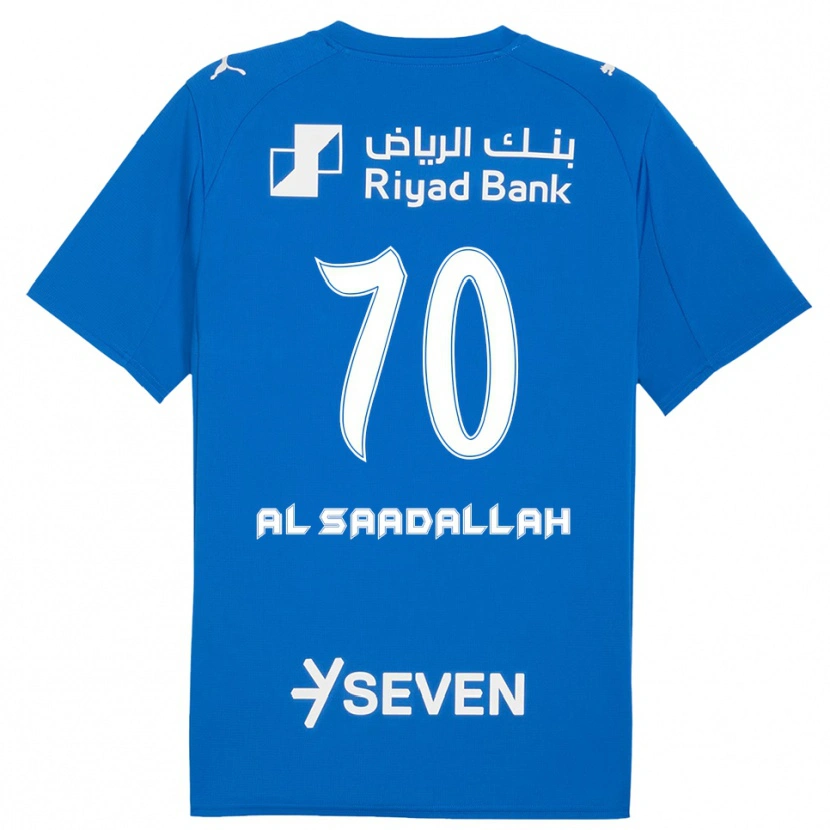 Danxen Mujer Camiseta Hessa Al-Saadallah #70 Azul Blanco 1ª Equipación 2025/26 La Camisa