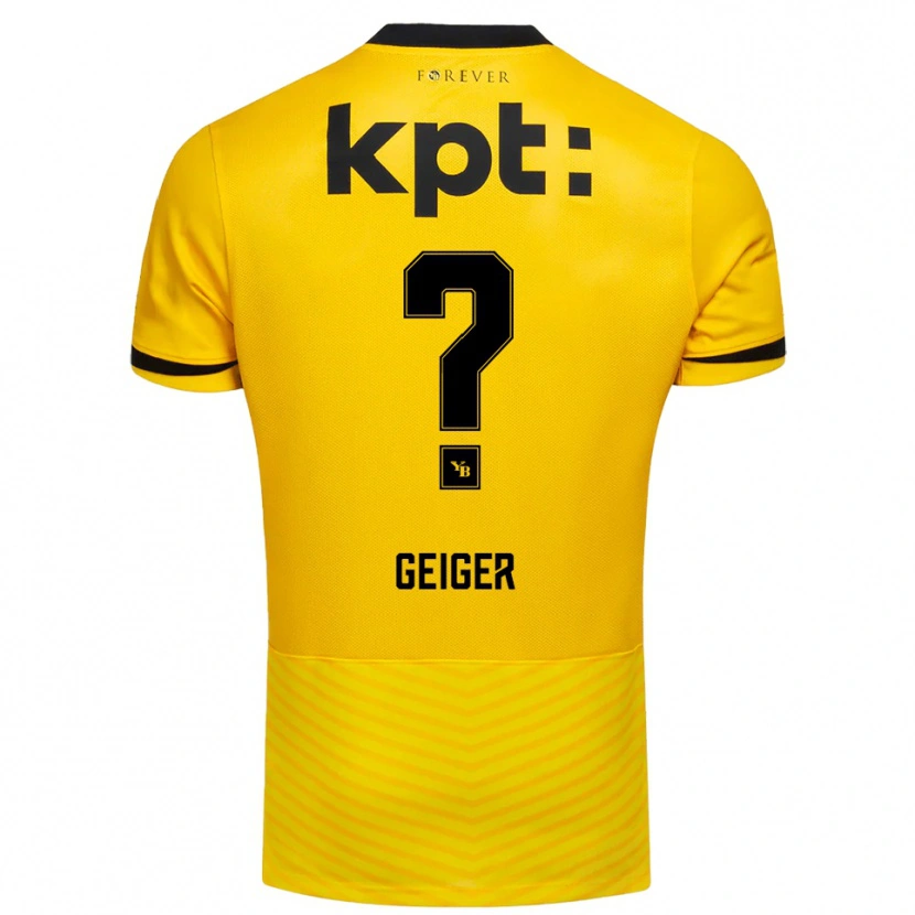 Danxen Mujer Camiseta Gaspar Geiger #0 Amarillo Negro 1ª Equipación 2025/26 La Camisa