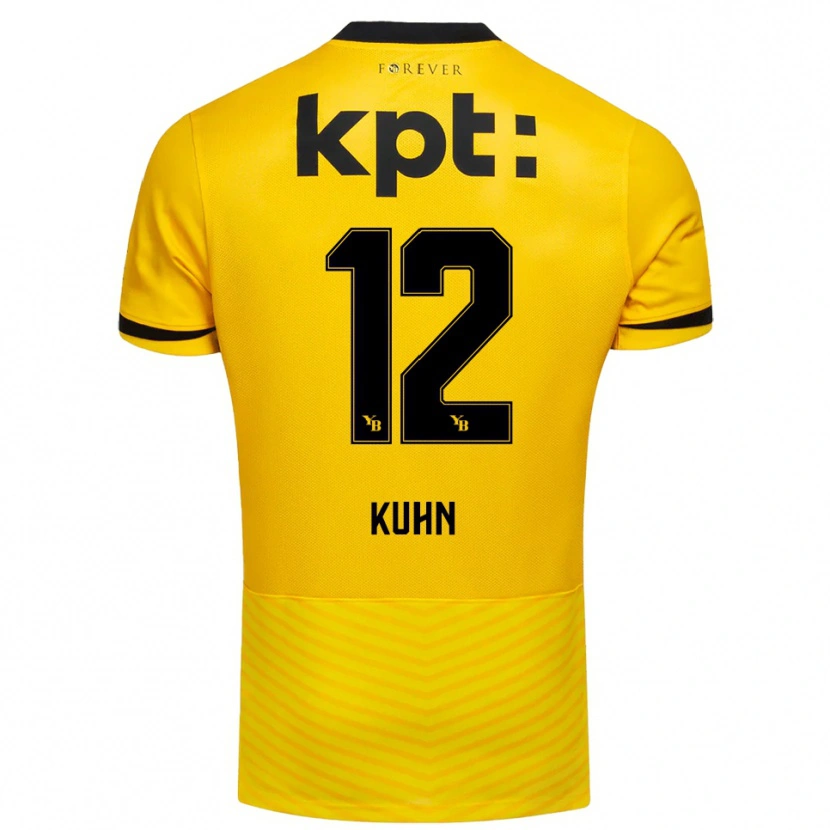 Danxen Mujer Camiseta Athena Kühn #12 Amarillo Negro 1ª Equipación 2025/26 La Camisa