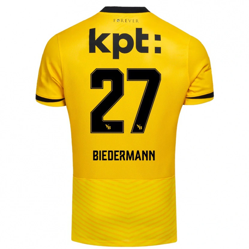 Danxen Mujer Camiseta Tamara Biedermann #27 Amarillo Negro 1ª Equipación 2025/26 La Camisa