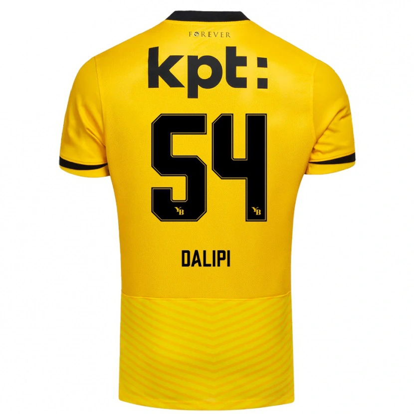 Danxen Mujer Camiseta Lutfi Dalipi #54 Amarillo Negro 1ª Equipación 2025/26 La Camisa