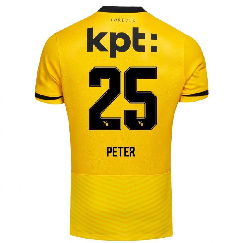 Danxen Mujer Camiseta Luc Peter #25 Amarillo Negro 1ª Equipación 2025/26 La Camisa