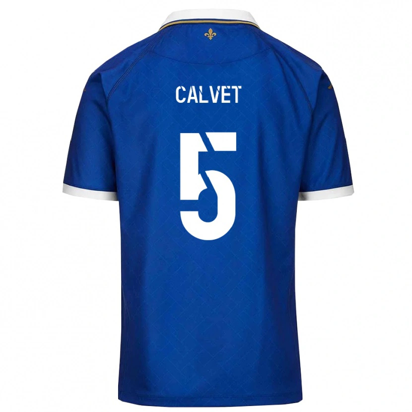 Danxen Mujer Camiseta Raphaël Calvet #5 Azul Dorado 1ª Equipación 2025/26 La Camisa