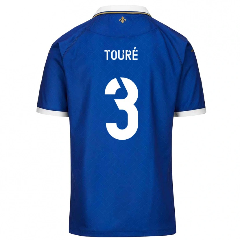 Danxen Mujer Camiseta Mohamed Touré #3 Azul Dorado 1ª Equipación 2025/26 La Camisa