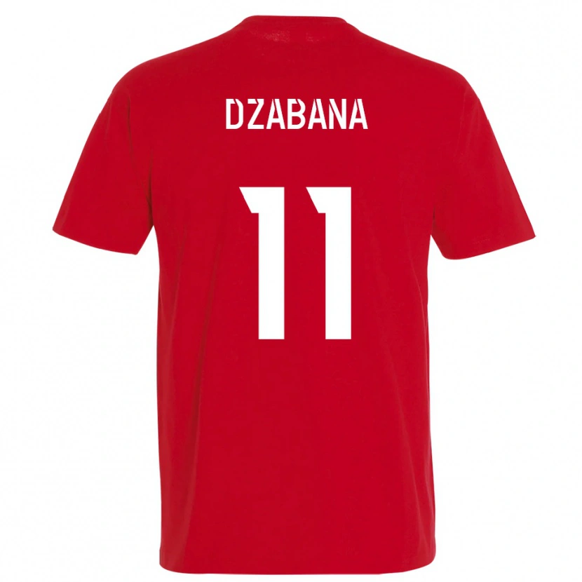 Danxen Mujer Camiseta Alan Dzabana #11 Rojo Amarillo 1ª Equipación 2025/26 La Camisa
