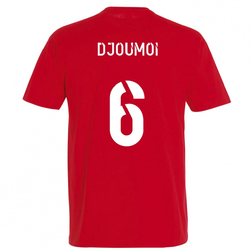 Danxen Mujer Camiseta Mourade Djoumoi #6 Rojo Amarillo 1ª Equipación 2025/26 La Camisa